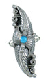 Turquoise Southwest Silver Ring Size 7-1/2 QX85327